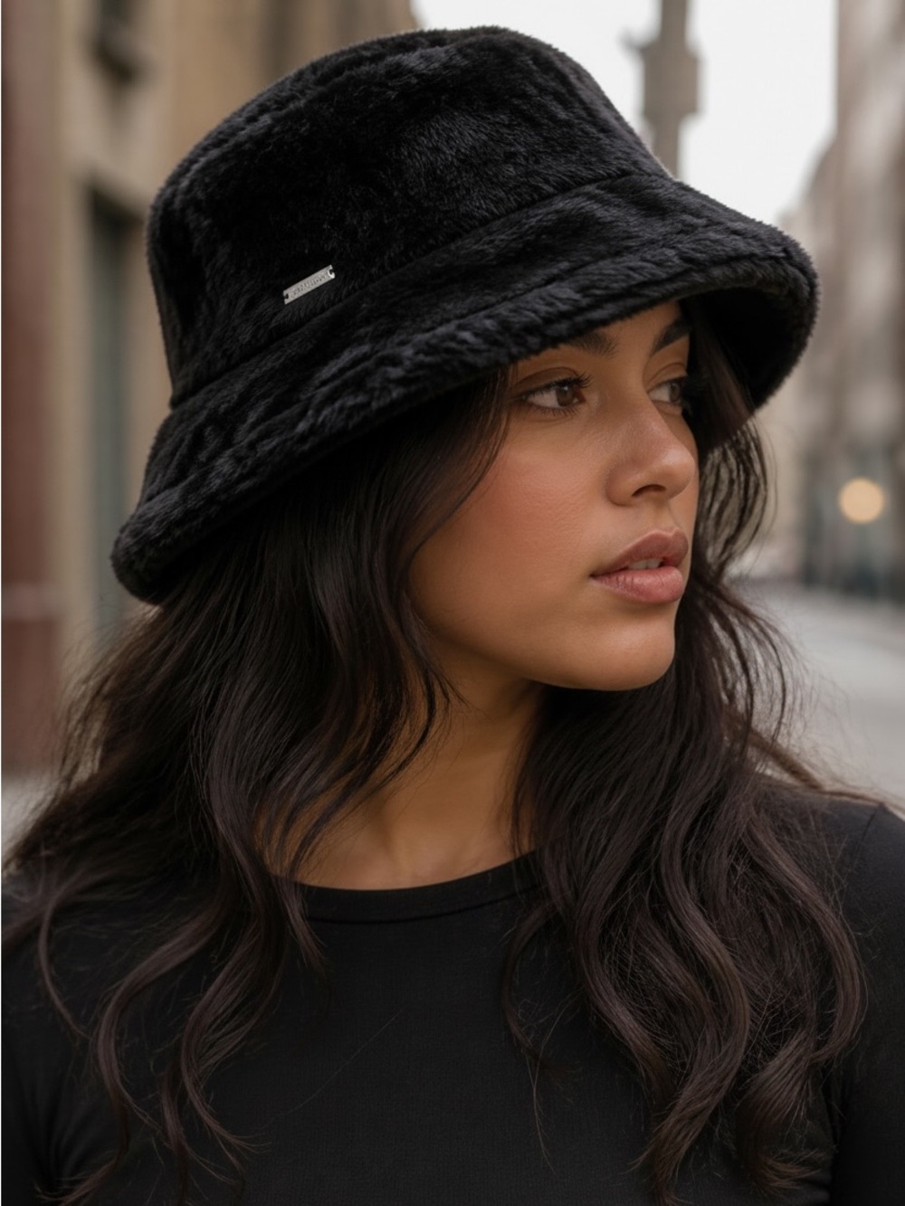 Steve Madden Faux Fur Bucket Hat